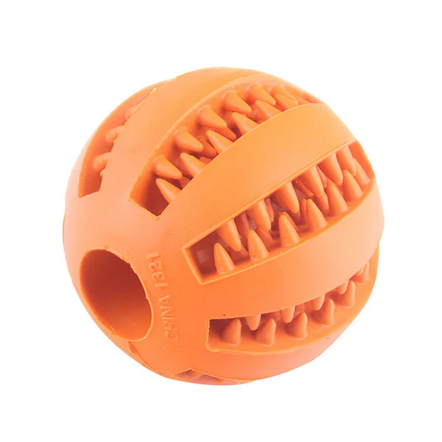 Rubber ball for dental cleaning for small dogs