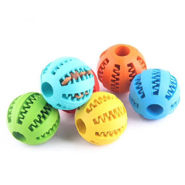 Rubber ball for dental cleaning for small dogs