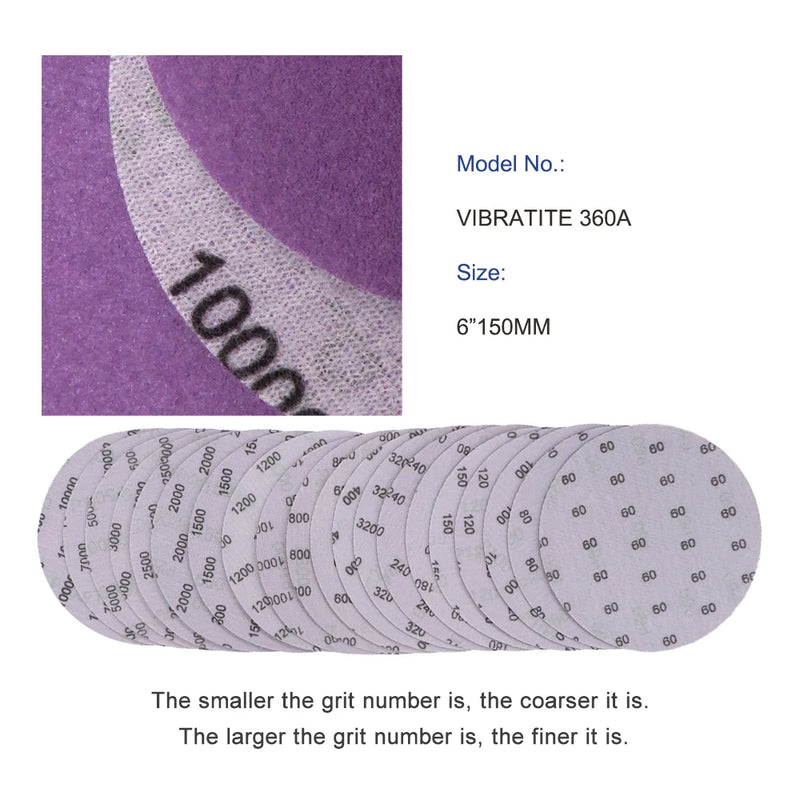 Discos de lijado de 6 pulgadas con gancho y bucle para lijadora orbital 150mmLijasHardware > Tool Accessories > Sanding Accessories > Sandpaper & Sanding Sponges > Sanding Pads