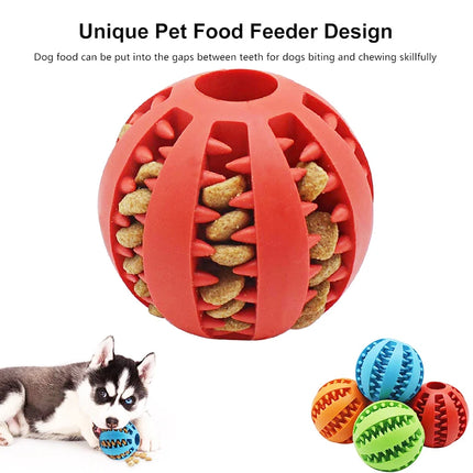 Rubber ball for dental cleaning for small dogs