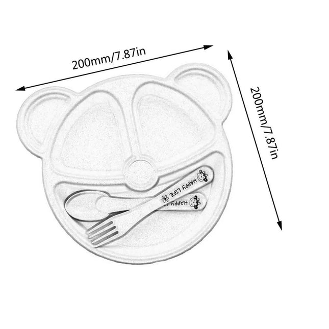 Ensemble assiette et couverts ours