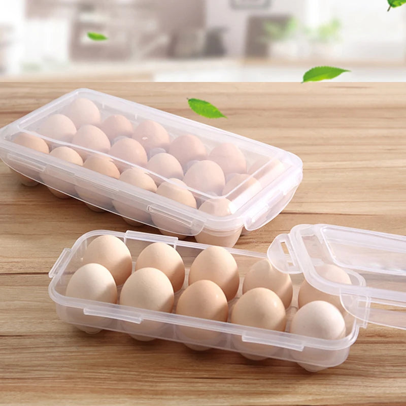 Caja de almacenamiento de huevos con tapa para neveraHueveras