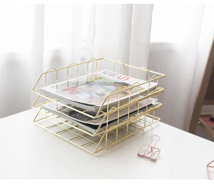 Metal Desk Organizer Tray