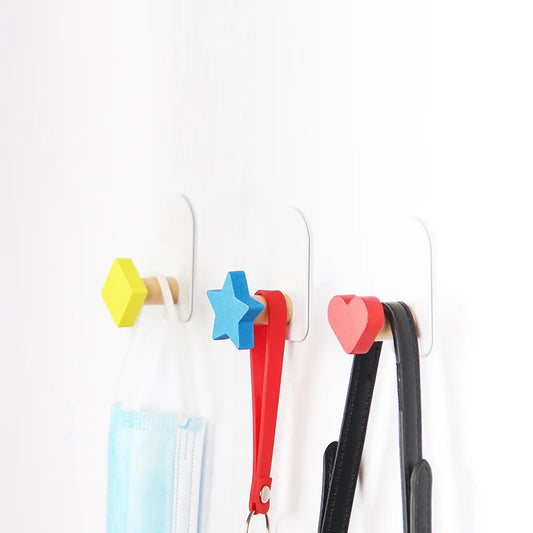 Colorful decorative wall hangers without drilling