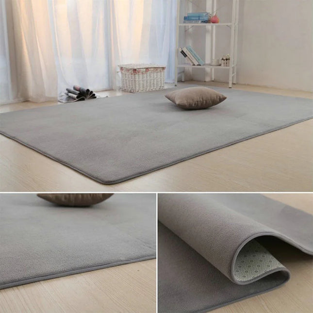 Non-slip velvet rugs