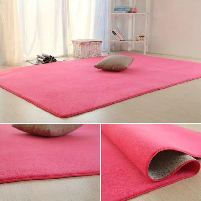 Non-slip velvet rugs