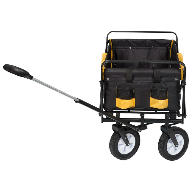 Carrito de jardín plegable 100 L | 4 ruedas giratorias 180° (carga 80 kg)CarritosSporting Goods > Outdoor Recreation > Camping & Hiking