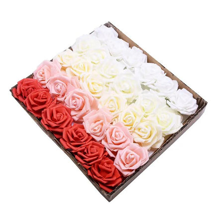 Lot de fleurs artificielles 8 cm avec tige