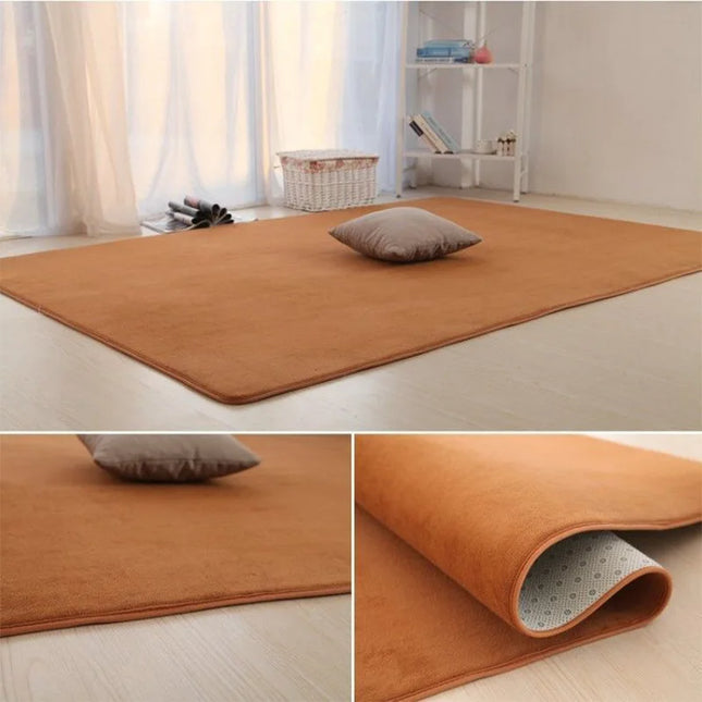 Non-slip velvet rugs