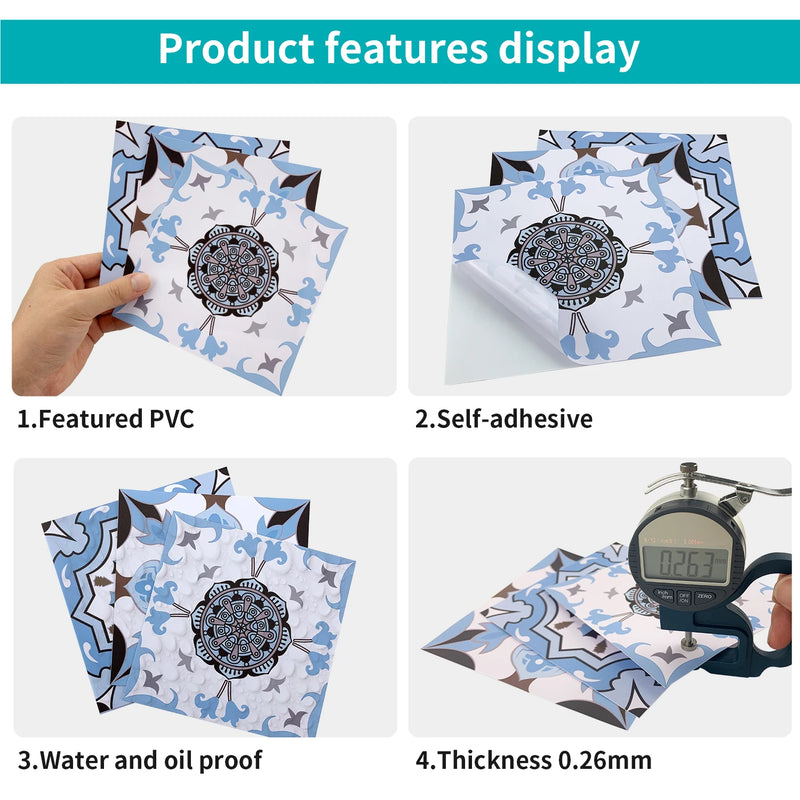 Azulejos artísticos autoadhesivos 3DAdhesivosHome & Garden > Decor > Home Decor Decals