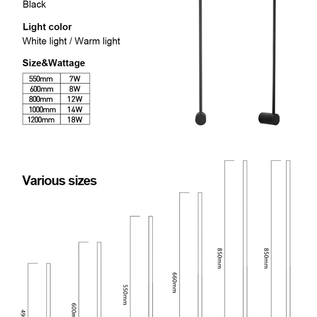 Lámpara de pared Led moderna