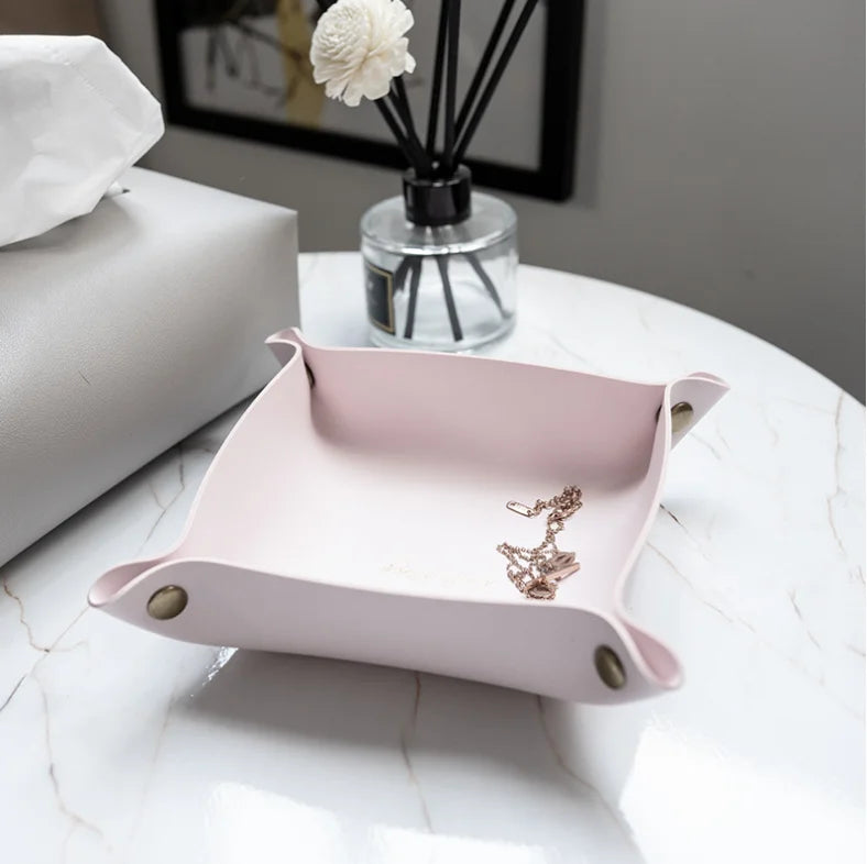 Bandeja de llaves de polipiel para recibidor de casaSoportes para llaves