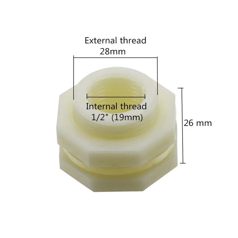 Conector de plástico ABS roscado para riego de jardín y acuariosRiego