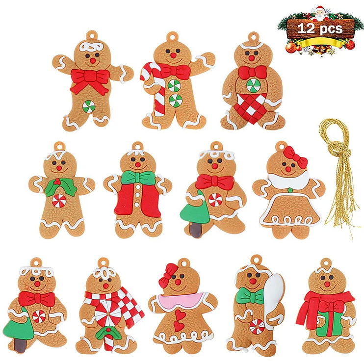 Gingerbread man decorations for Christmas tree