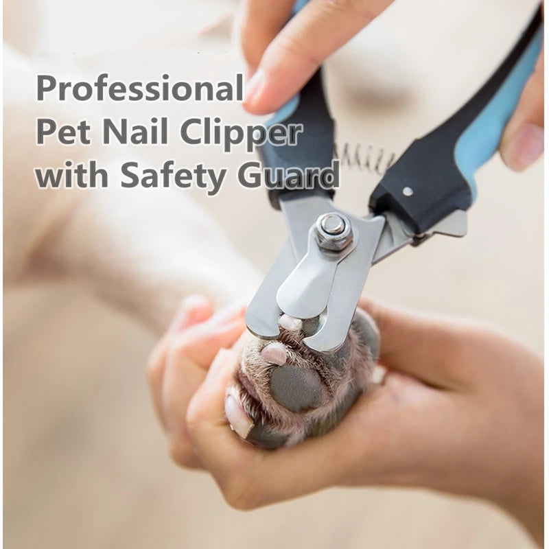 Cortauñas profesional de acero inoxidable para mascotas con protector de seguridadHigieneAnimals & Pet Supplies > Pet Supplies > Pet Grooming Supplies > Pet Nail Tools