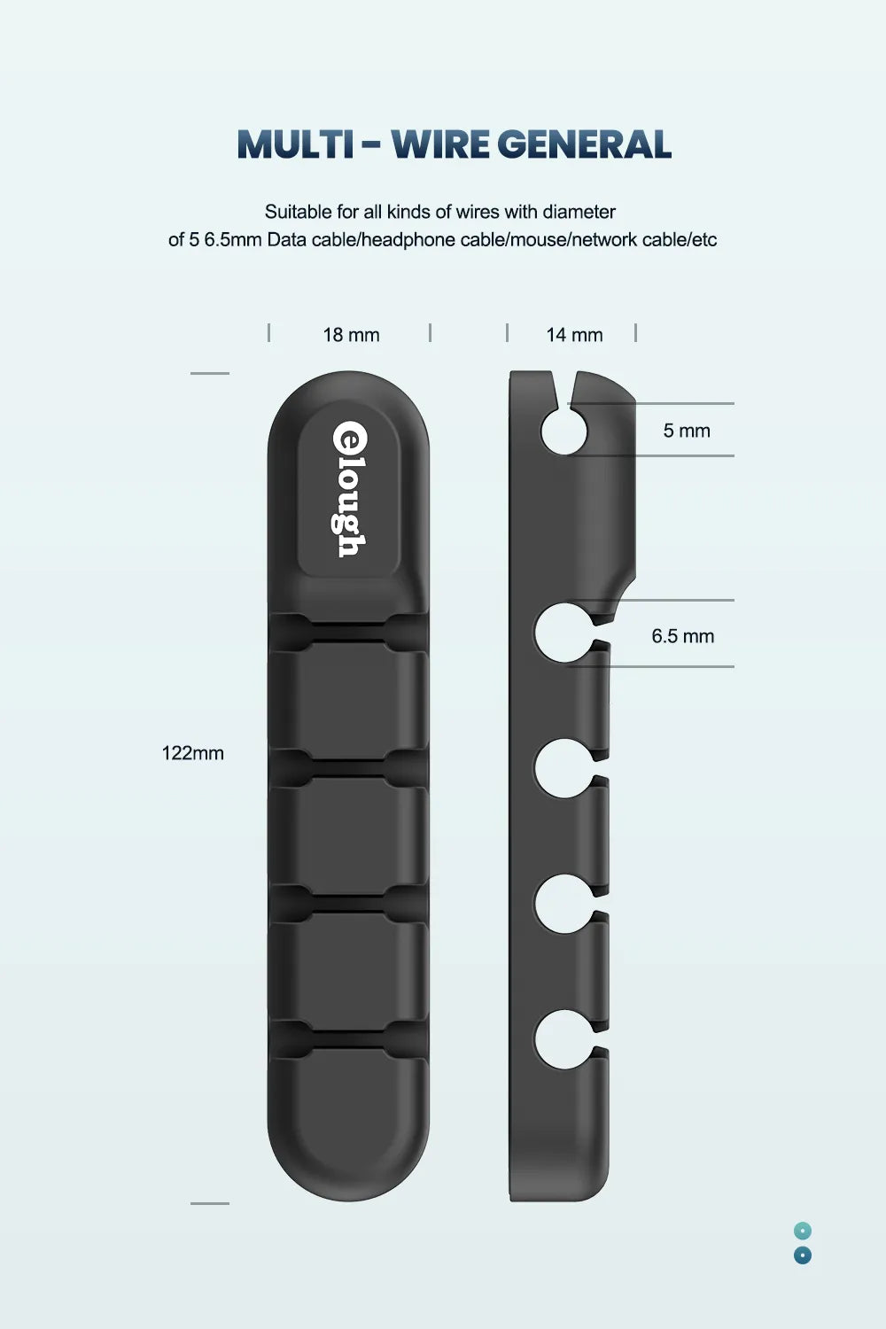 Organizador de cables de escritorio