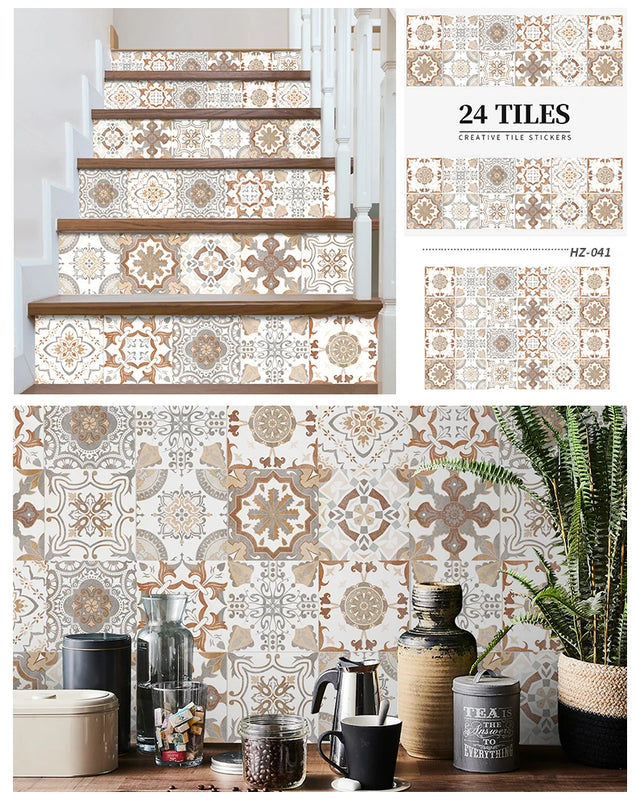 Azulejos artísticos autoadhesivos 3DAdhesivosHome & Garden > Decor > Home Decor Decals