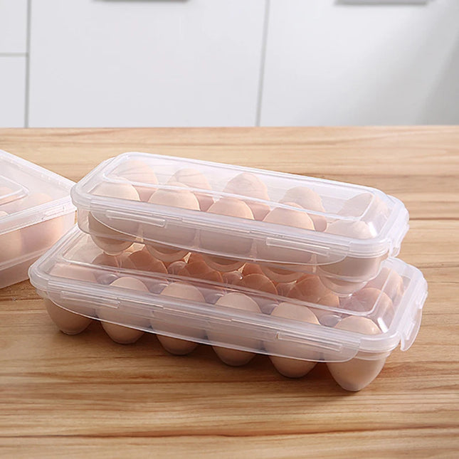 Egg storage box with lid for refrigerator