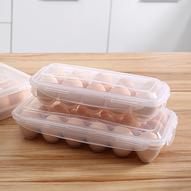 Caja de almacenamiento de huevos con tapa para neveraHueveras
