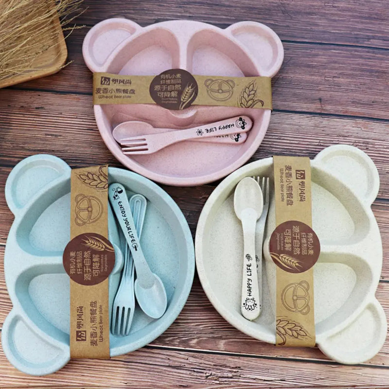 Set de plato y cubiertos de ososPlatos infantilesBaby & Toddler > Nursing & Feeding > Feeding Essentials > Flatware Sets