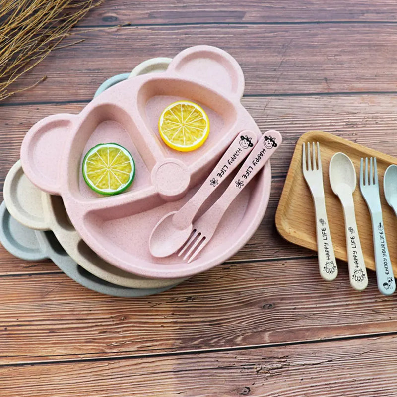 Set de plato y cubiertos de ososPlatos infantilesBaby & Toddler > Nursing & Feeding > Feeding Essentials > Flatware Sets