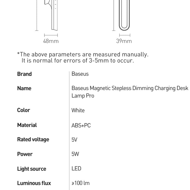 Lampe LED rechargeable magnétique