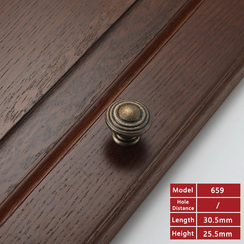 Pomos retro de metal en latón antiguo para mueblesPomos y Tiradores