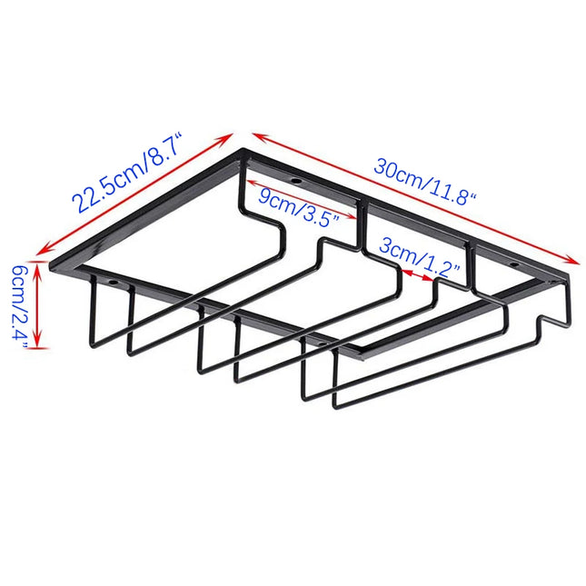 Soporte colgante de copas de vino para muebleEstantes