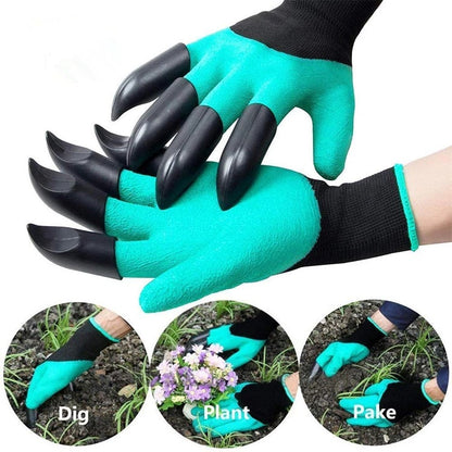 Guantes de jardinería con garras