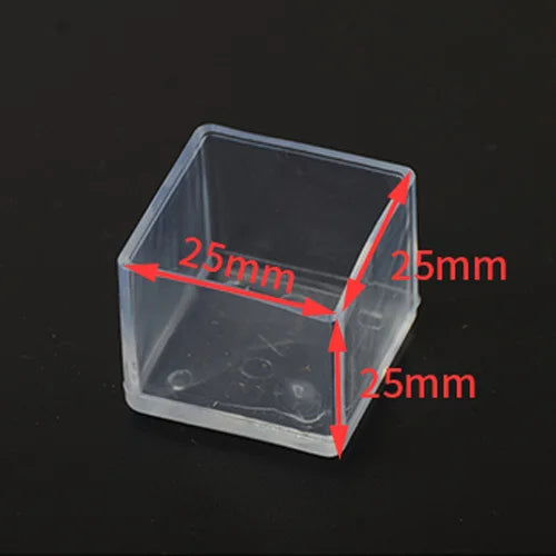 Conteras cuadradas transparentes para patas de mueblesProtectores para muebles