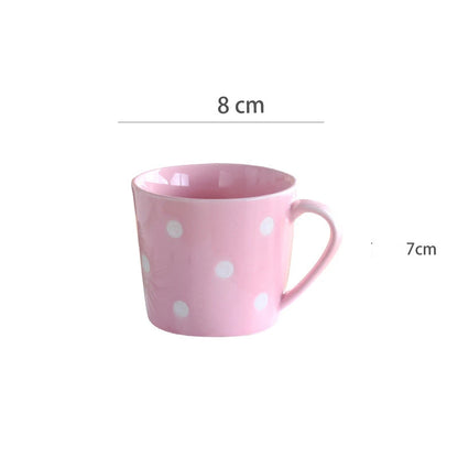 Tasses à café mignonnes du point 200ml de polka