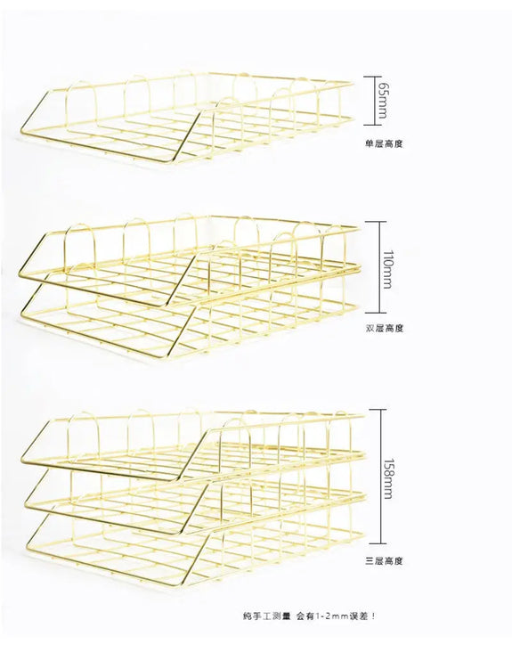 Metal Desk Organizer Tray