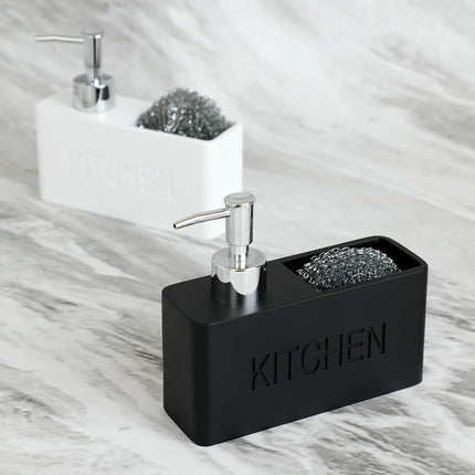 Hand soap dispenser with sponge holder