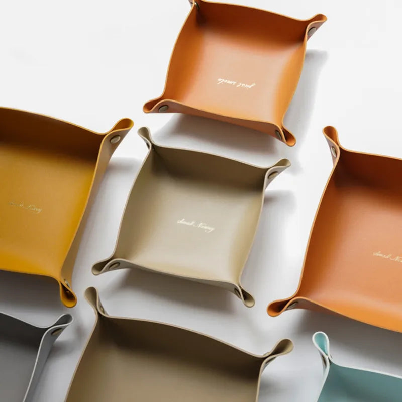 Bandeja de llaves de polipiel para recibidor de casaSoportes para llaves