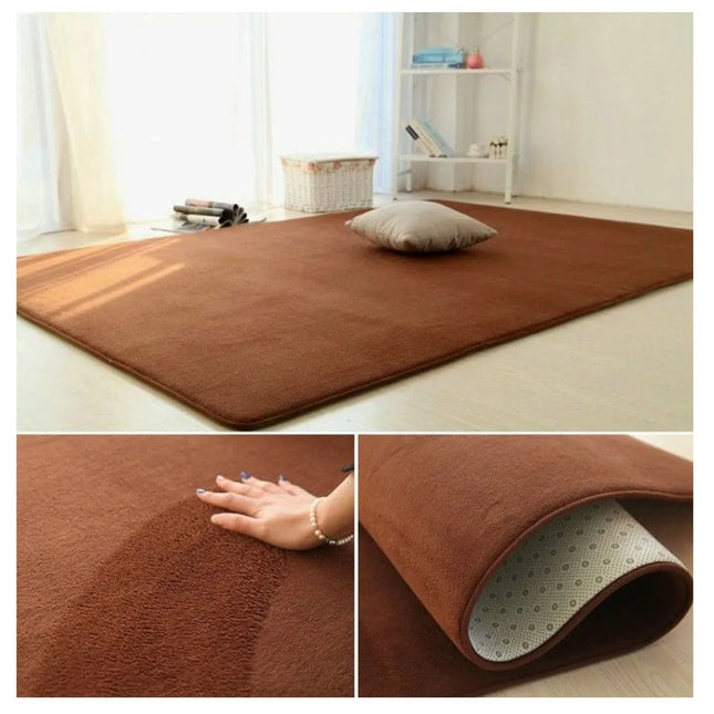 Non-slip velvet rugs