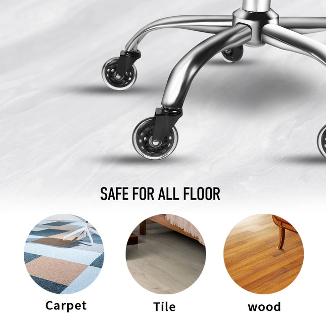 Ruedas de repuesto para silla de escritorio, giratorias, hechas en goma, 3 pulgadas de diámetroRuedasFurniture > Office Furniture Accessories > Office Chair Accessories