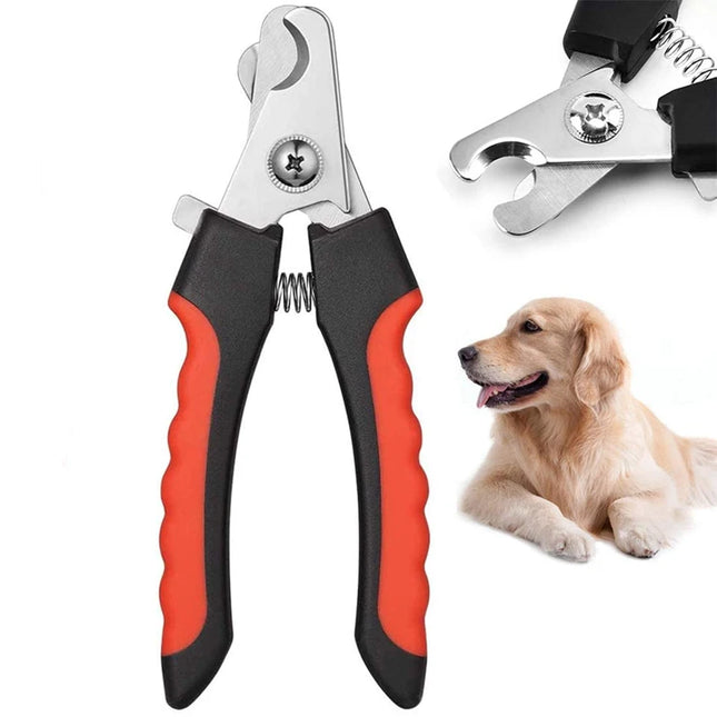 Coupe-ongles professionnel en acier inoxydable pour animaux de compagnie avec protection de sécurité