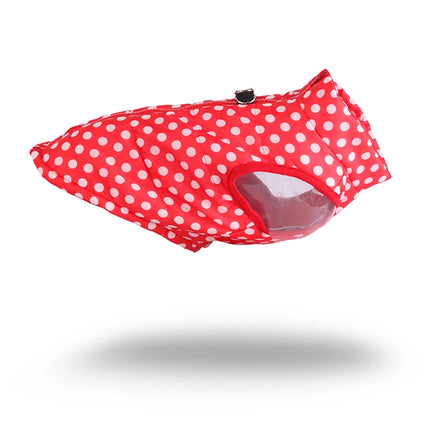 Polka dot print waterproof vest for dogs