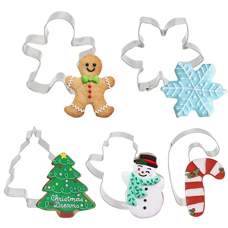 Set de 5 Uds de cortador de galletas de navidadMoldes