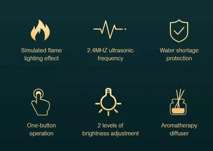 Diffuseur d'arômes et humidificateur d'air avec lumière