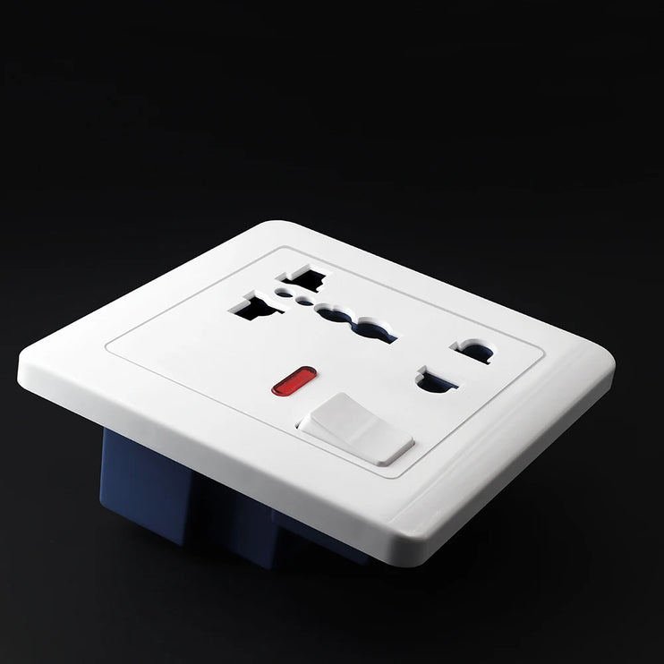 A3 Series 5-Hole Universal Socket with Switched Control LED Indicator