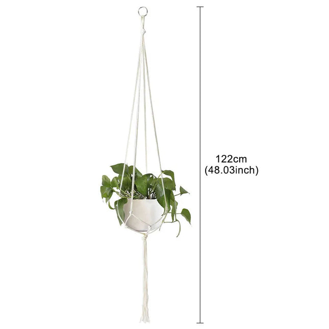 Support de pot de fleur suspendu en macramé d'intérieur et d'extérieur disponible en différents modèles