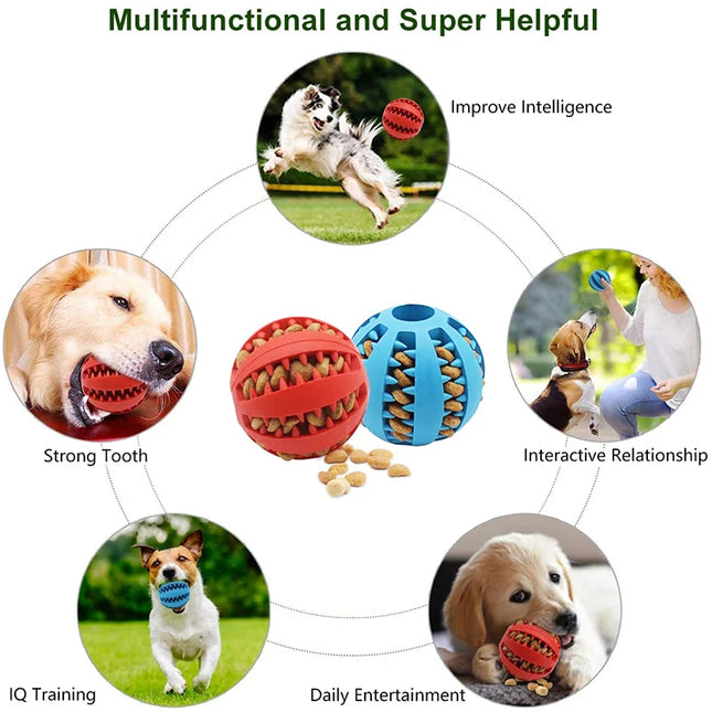 Rubber ball for dental cleaning for small dogs