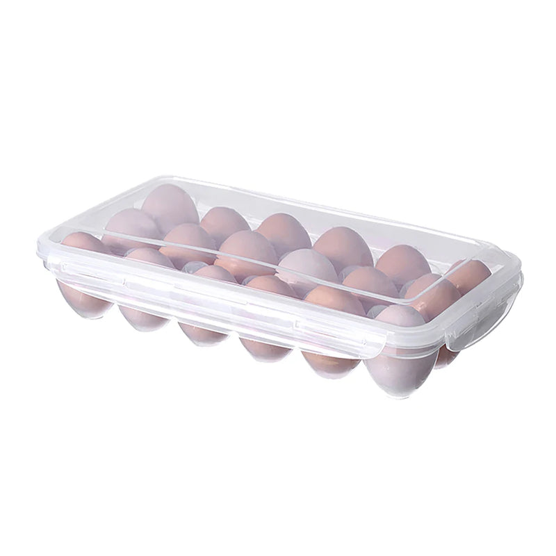 Caja de almacenamiento de huevos con tapa para neveraHueveras