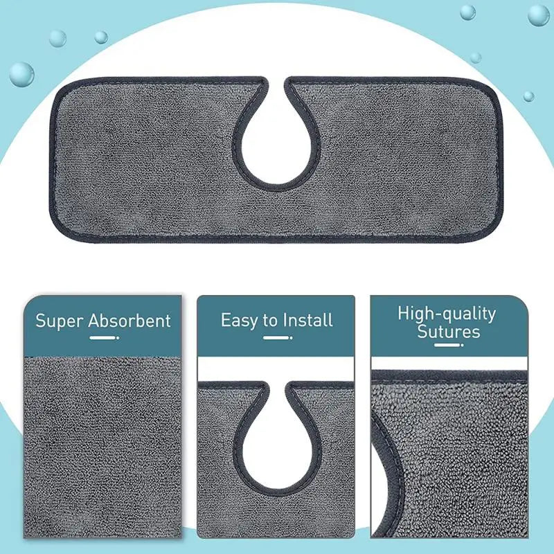 Absorbent Microfiber Kitchen Sink Anti Splash Mat with Buttons