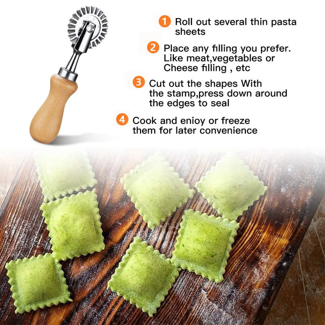 Cortador de masa con rueda dentada para pasta y raviolisCortadoresHome & Garden > Kitchen & Dining > Kitchen Tools & Utensils > Pizza Cutters