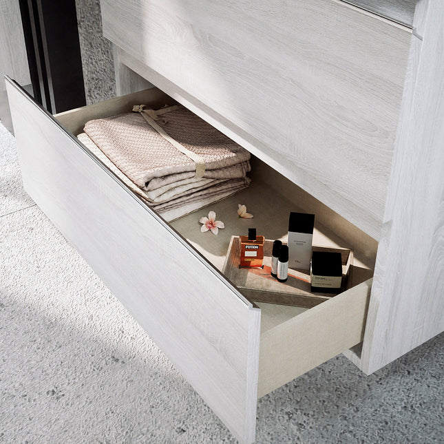 Mueble de baño sin lavabo gris hibernian con 2 cajones | 3_BP