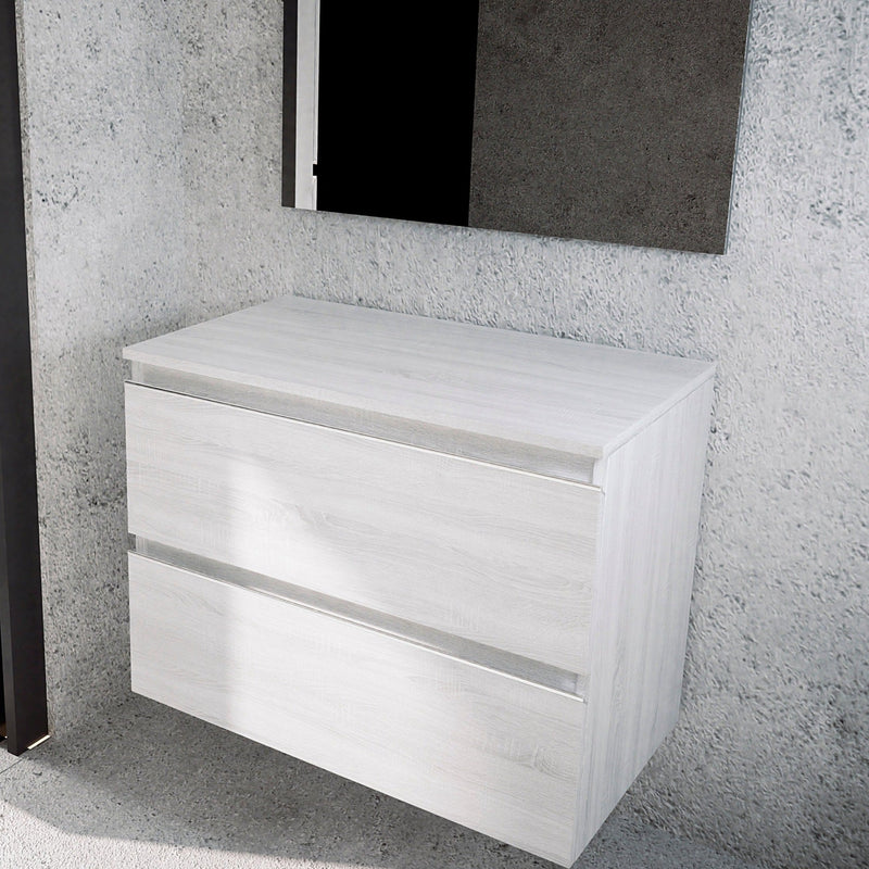 Mueble de baño sin lavabo gris hibernian con 2 cajones | 3_BP