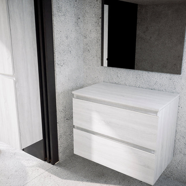 Mueble de baño sin lavabo gris hibernian con 2 cajones | 3_BP