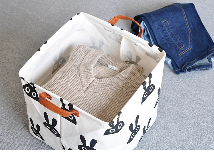 Foldable Storage Basket Cube with Handles
